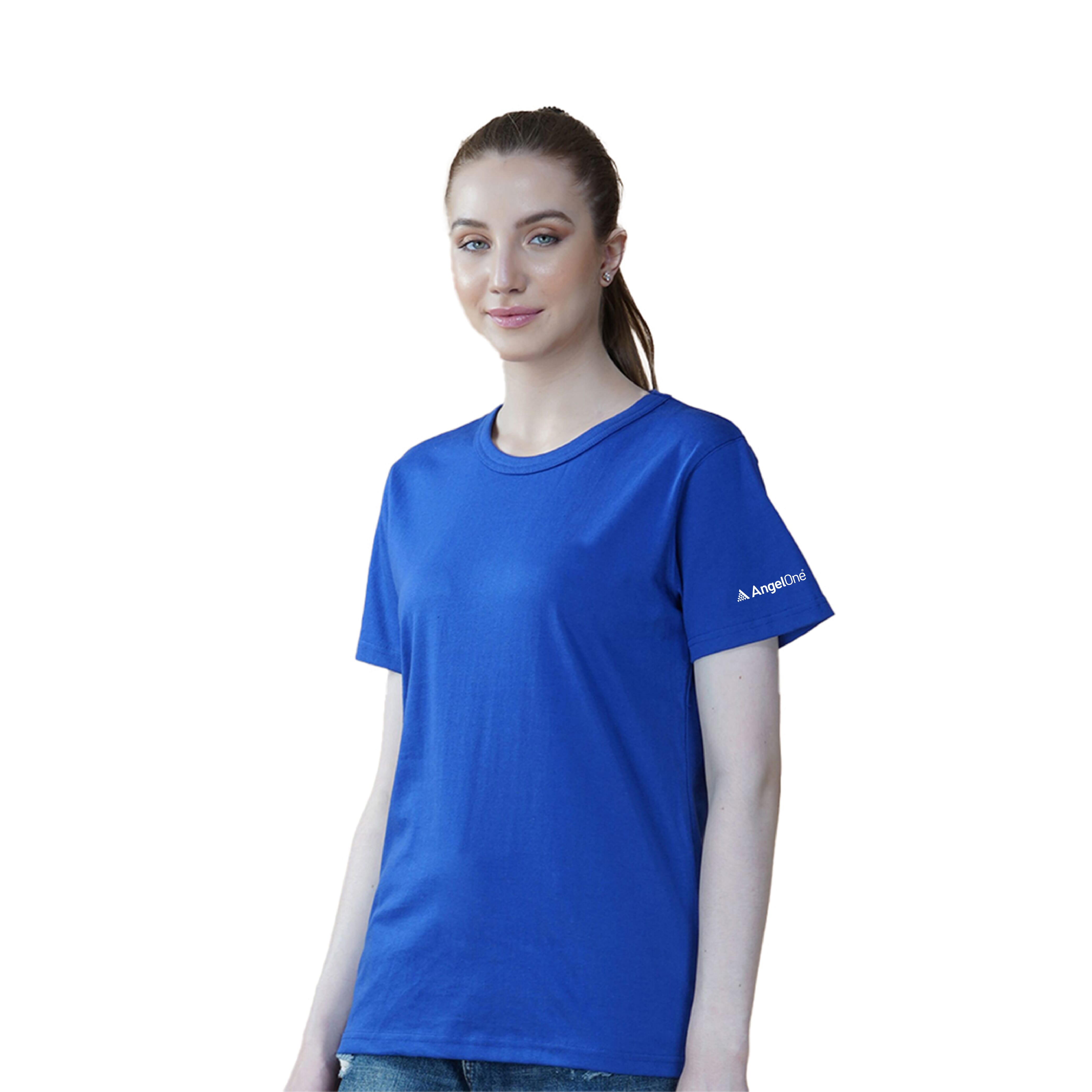 Women's Round Neck A1 T- Shirt - Royal Blue